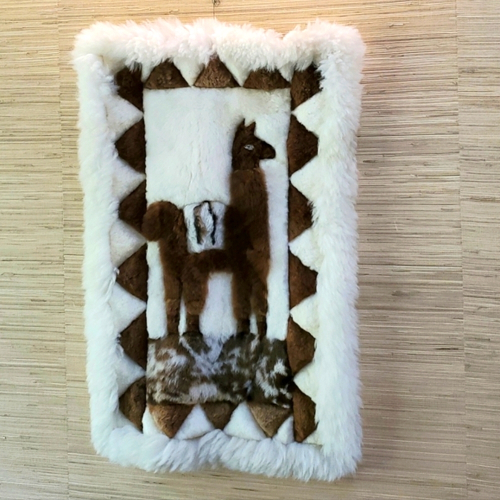 Authentic Llama Fur Wall Hanging"Pelt"